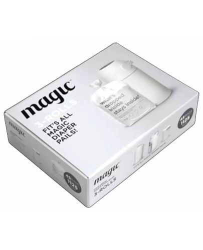 Пликове за контейнер за пелени Magic - Majestic, 3 ролки, 45 броя - 1