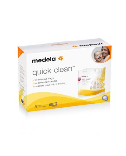 Пликчета за стерилизиране в микровълнова Medela - Quick Clean, 5 бр. - 2