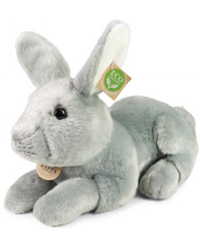 Плюшена играчка Rappa Еко приятели - Сиво зайче, 33 cm - 1