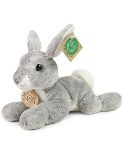 Плюшена играчка Rappa Еко приятели - Сиво зайче, 22 cm - 1