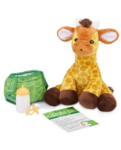 Плюшена играчка Melissa & Doug - Бебе жираф, с принадлежности - 1