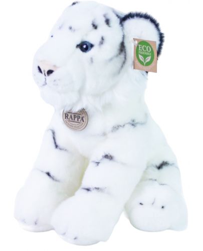 Плюшена играчка Rappa Еко приятели - Бял тигър, стоящ, 30 cm - 2