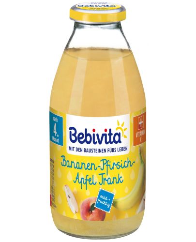 Плодов сок Bebivita - Банан и праскова, 200 ml - 1