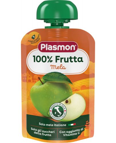 Плодова закуска Plasmon - Ябълка, 100 g - 1