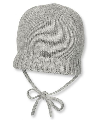 Плетена шапка с поларена подплата Sterntaler - 47 cm,  9-12 месеца, сива - 1