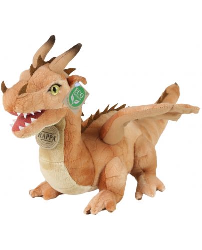Плюшена играчка Rappa Еко приятели - Кафяв дракон, 40 cm - 1