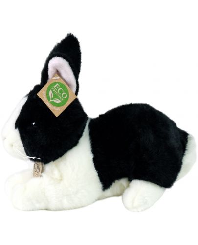 Плюшена играчка Rappa Еко приятели - Черно-бяло зайче, стоящо, 25 cm - 3