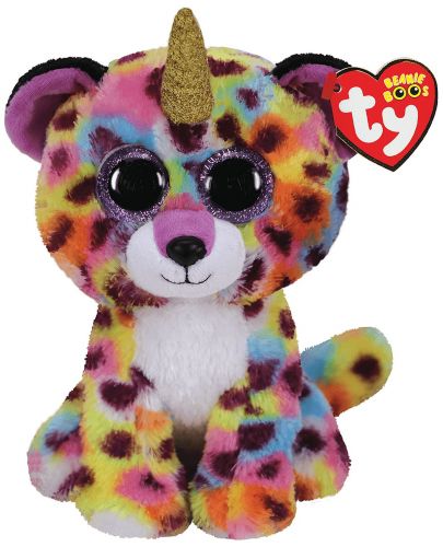 Плюшена играчка TY Toys Beanie Boos - Леопардче с рог Giselle, 15 cm, асортимент - 1