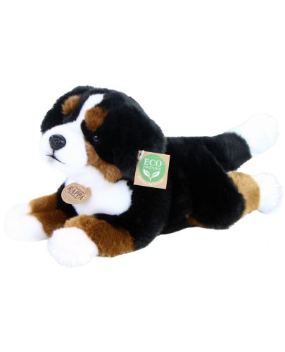 Плюшена играчка Rappa Еко приятели - Куче Бернски зененхунд, лежащо, 30 cm - 1