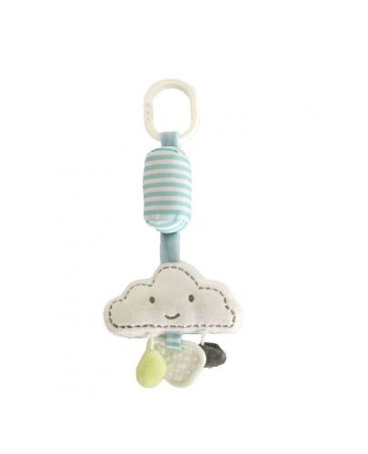 Плюшена играчка за количка Kikka Boo Clouds - С гризалка и звънче - 1