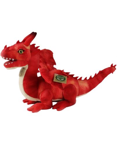 Плюшена играчка Rappa Еко приятели - Червен дракон, 40 cm - 2