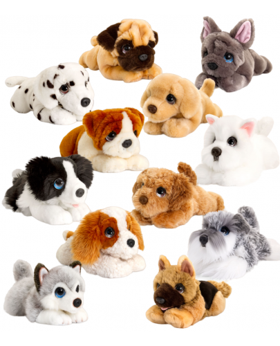Плюшена играчка Keel Toys - Легнало кученце, 25 cm, асортимент - 1