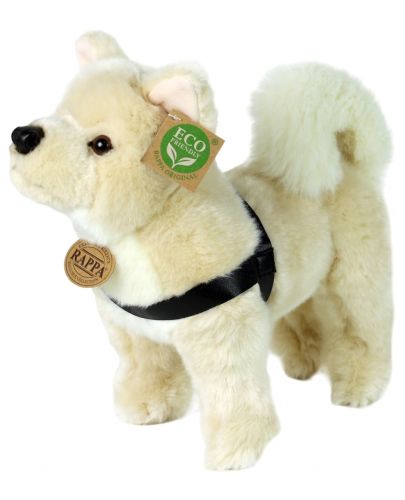 Плюшена играчка Rappa Еко приятели - Куче Акита Ину, стоящо, 30 cm - 2