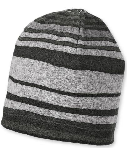 Плетена шапка с подплата Sterntaler - 57 cm, 8+ години, сиво-черна - 1