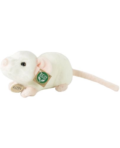 Плюшена играчка Rappa Еко приятели - Бяло мишле, стоящо, 21 cm - 1