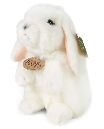Плюшена играчка Rappa Еко приятели - Бяло зайче, 18 cm - 1