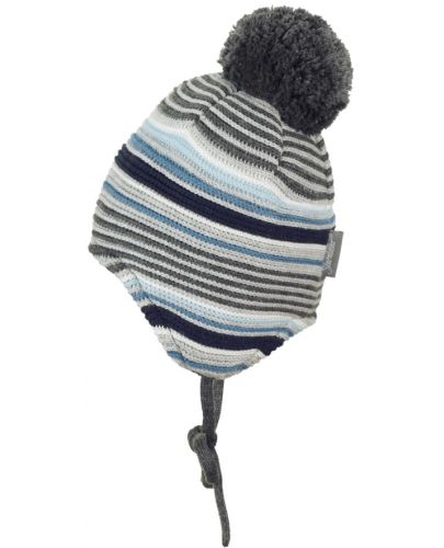 Плетена бебешка шапка Sterntaler - На райе, 49 cm, 12-18 месеца - 3