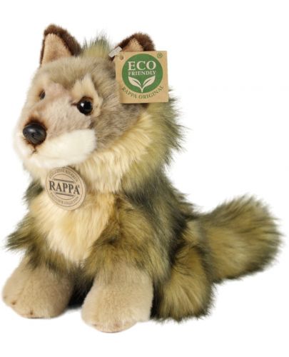 Плюшена играчка Rappa Еко приятели - Вълк, седящ, 20 cm - 1