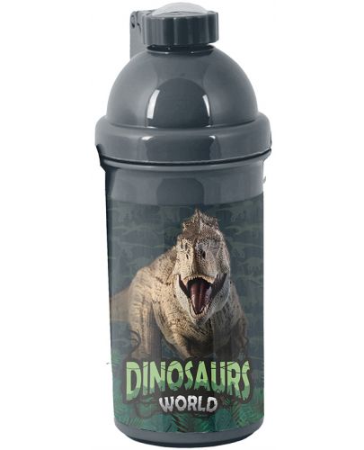 Пластмасова бутилка Paso Dinosaur - С презрамка за рамо, 500 ml - 1
