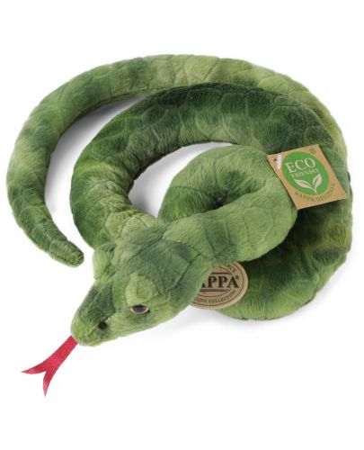 Плюшена играчка Rappa Еко приятели - Змия, 90 cm, зелена - 3