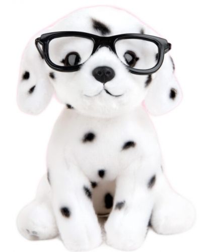 Плюшена играчка Studio Pets - Куче Далматинец с очила, Спот - 1
