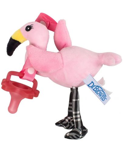 Залъгалка с плюшена играчка Dr. Brown's - Фламинго  - 2