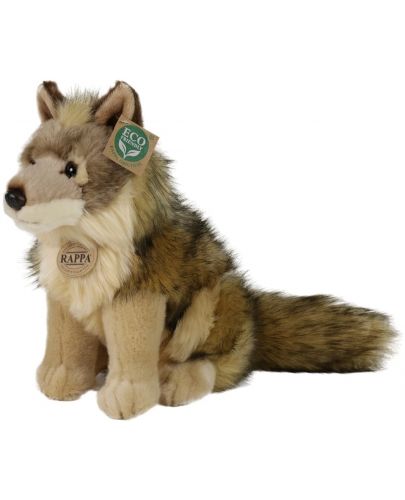 Плюшени играчки Rappa Еко приятели - Вълк/койот, седящ, 24 cm - 2