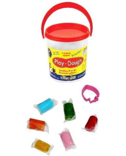 Пластилин в кофичка PlayToys, 6 цвята - 1