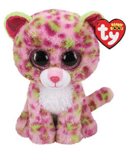 Плюшена играчка TY Toys Beanie Boos - Розов леопард Lаiney, 15 cm - 1