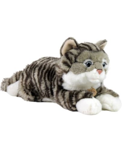 Плюшена играчка Rappa Еко приятели -Таби котка, лежаща, 40 cm - 2