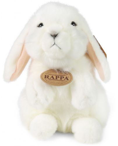 Плюшена играчка Rappa Еко приятели - Бяло зайче, 18 cm - 3