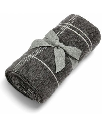 Плетено одеяло Mamas & Papas, 70 х 90 cm, Grey Check - 1