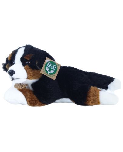 Плюшена играчка Rappa Еко приятели - Куче Бернски зененхунд, лежащо, 23 cm - 3