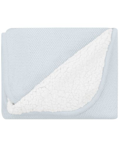 Плетено памучно одеяло с шерпа KikkaBoo - Dream Big, Blue - 1