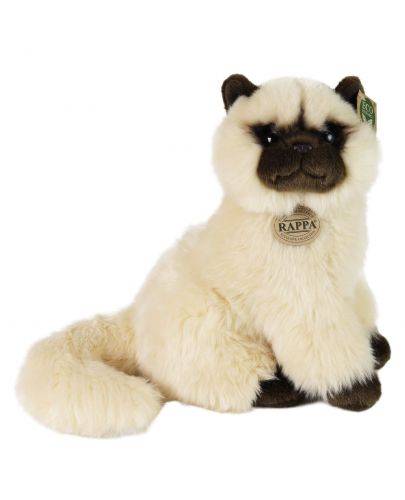 Плюшена играчка Rappa Еко приятели - Британска дългокосместа котка, седяща, 30 cm - 1