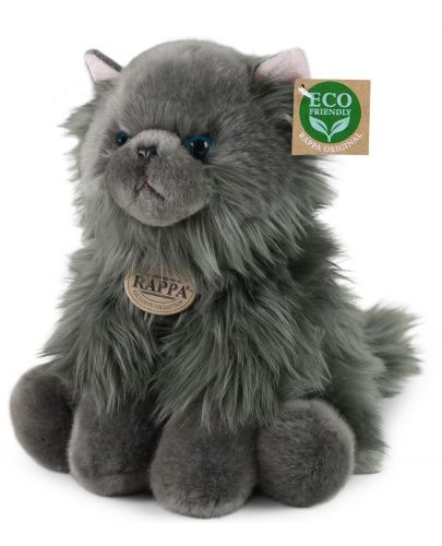 Плюшена играчка Rappa Еко приятели - Персийска дългокосместа котка, седяща, 30 cm - 1