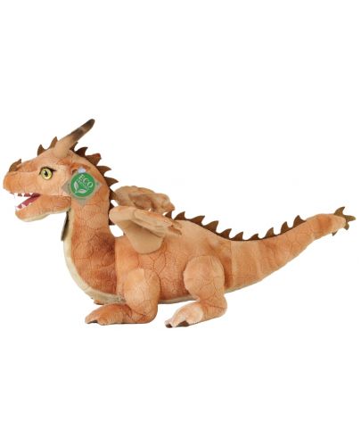 Плюшена играчка Rappa Еко приятели - Кафяв дракон, 40 cm - 2