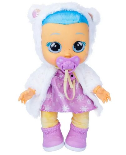 Плачеща кукла със сълзи IMC Toys Cry Babies - Кристал, болно бебе, лилаво и бяло - 6