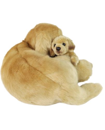 Плюшена играчка Rappa Еко приятели - Куче Лабрадор с бебе, лежащи, 27 cm - 3