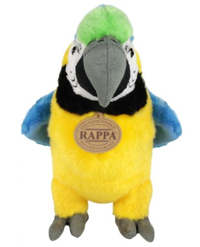 Плюшена играчка Rappa Еко приятели - Папагал синьо-жълта Ара, 24 cm - 2