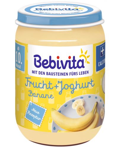 Плодово пюре йогурт Bebivita – Банан, 190 g, вид 2 - 1
