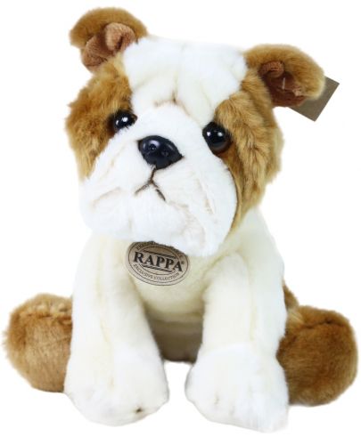 Плюшена играчка Rappa Еко приятели - Куче Булдог, седящ, 26 cm - 2