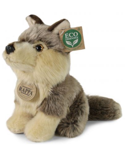 Плюшена играчка Rappa Еко приятели - Вълк, седящ, 18 cm - 1
