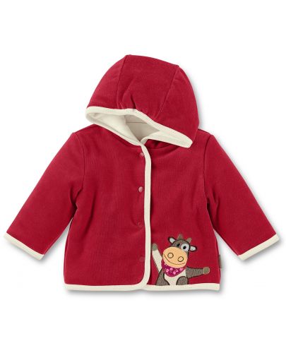 Плюшено бебешко палтенце Sterntaler - С кравичка, 56 cm, 0-2 месеца - 1
