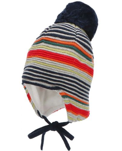 Плетена бебешка шапка Sterntaler - На райе, 51 cm, 18-24 месеца - 1