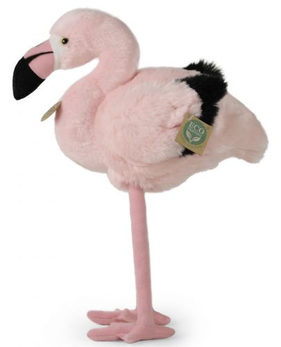 Плюшена играчка Rappa Еко приятели - Розово фламинго, 34 cm - 3