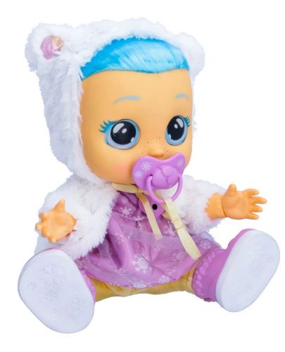 Плачеща кукла със сълзи IMC Toys Cry Babies - Кристал, болно бебе, лилаво и бяло - 5