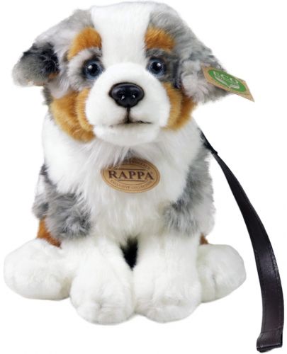 Плюшена играчка Rappa Еко приятели - Австралийска овчарка, седяща, 27 cm - 2