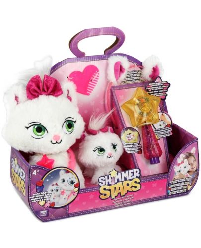  Плюшена играчка Shimmer Stars - Мама и бебе коте, с аксесоари - 3