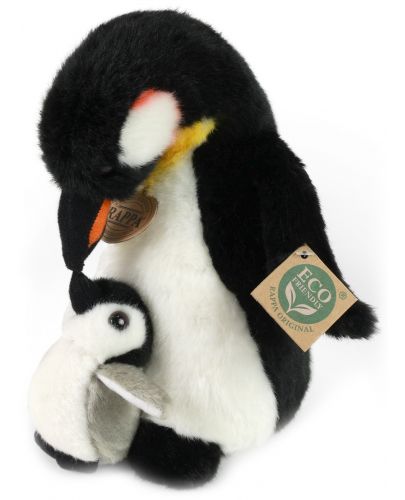 Плюшена играчка Rappa Еко приятели -  Пингвин с бебе, 22 cm - 1